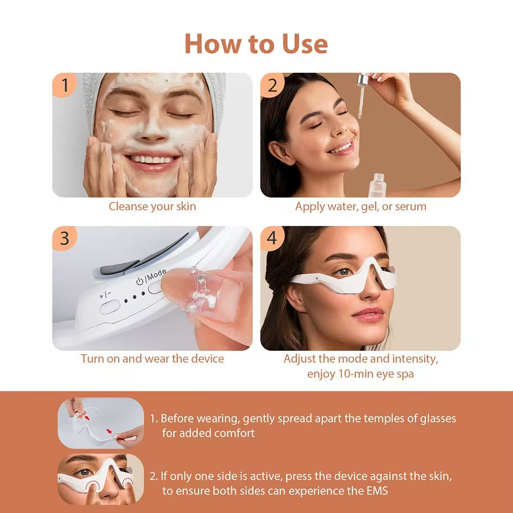 Intelligent Eye Massage Glasses, Relieve Eye Fatigue, Daily Eye Care Device for Students, Home Office Mobile Phone Use