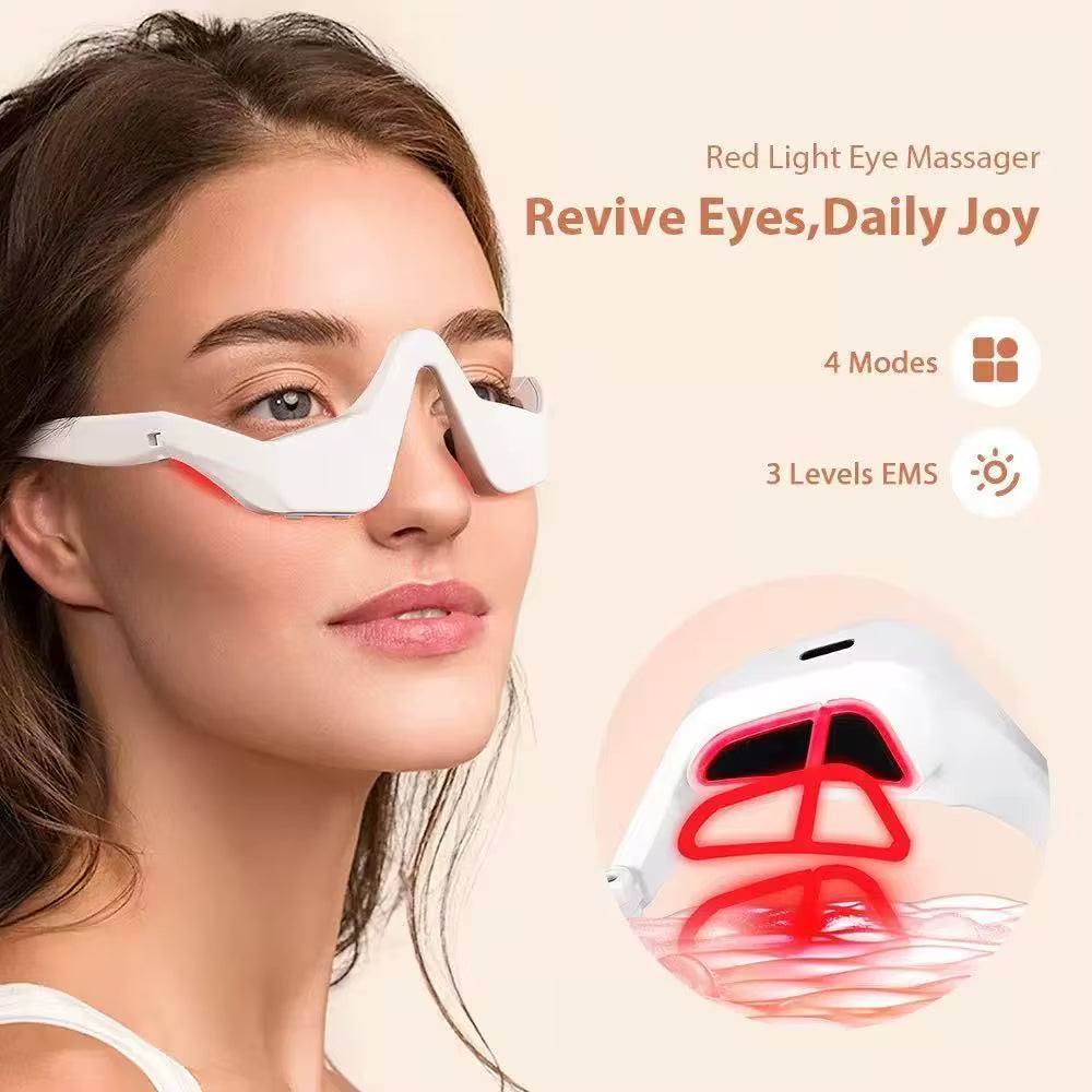 Intelligent Eye Massage Glasses, Relieve Eye Fatigue, Daily Eye Care Device for Students, Home Office Mobile Phone Use